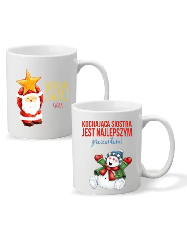 Kubek z Imieniem Prezent Wesołych Świąt Personalizowany