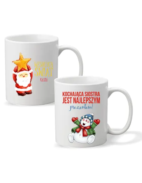 Kubek z Imieniem Prezent Wesołych Świąt Personalizowany