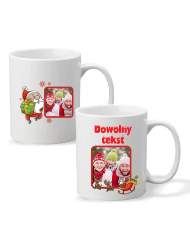 Kubek Świąteczny na Boże Narodzenie z Zdjęciem Prezent