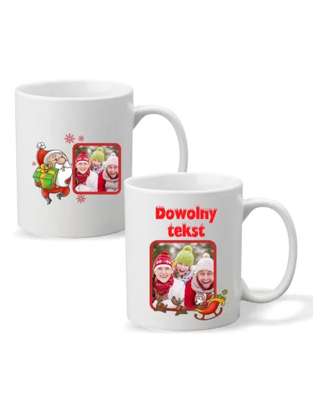 Kubek Świąteczny na Boże Narodzenie z Zdjęciem Prezent