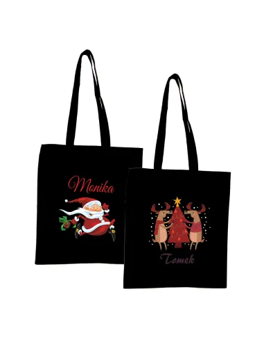 Eko Torba Nadrukiem Prezent Święta Mikołaj Personalizowany