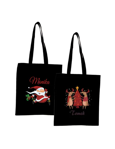 Eko Torba Nadrukiem Prezent Święta Mikołaj Personalizowany