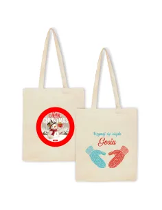 Eko Torba Nadrukiem Świątecznym Merry Christmas z Nadrukiem