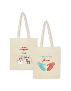 Eko Torba z Imieniem Napis Trzymaj Się Ciepło z Nadrukiem