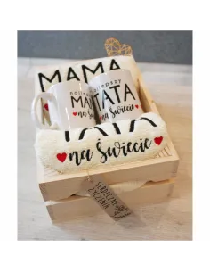 Zestaw – Prezentowy Rodziców Mamy Taty Ręczniki Haftem