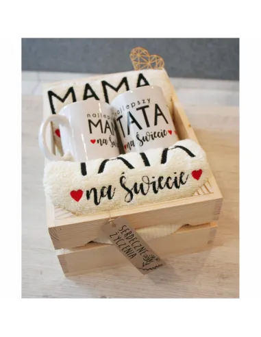 Zestaw – Prezentowy Rodziców Mamy Taty Ręczniki Haftem