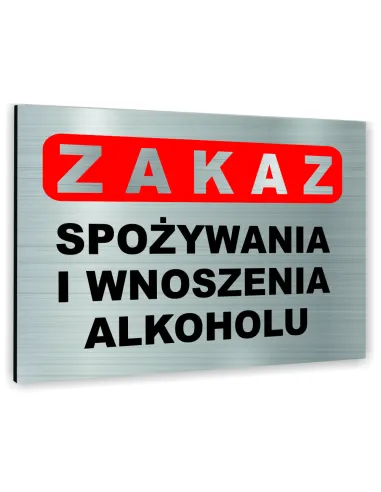Znak Tablica Informacyjna Dibond – Zakaz Spożywania