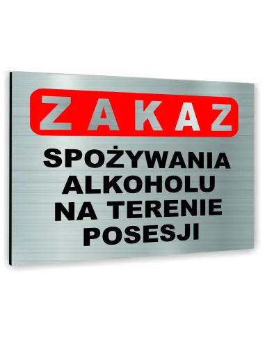 Znak Tablica Informacyjna Dibond Zakaz Spożywania Alkoholu