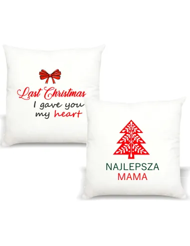 Poduszka z Nadrukiem Prezent Last Christmas Personalizowany
