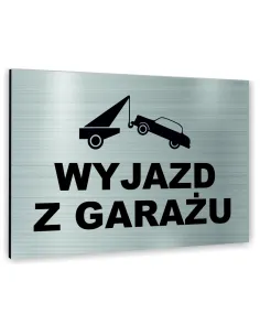 Znak Tablica Informacyjna Dibond – Wyjazd Garażu Reklamowy