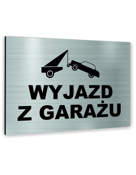 Znak Tablica Informacyjna Dibond – Wyjazd Garażu Reklamowy