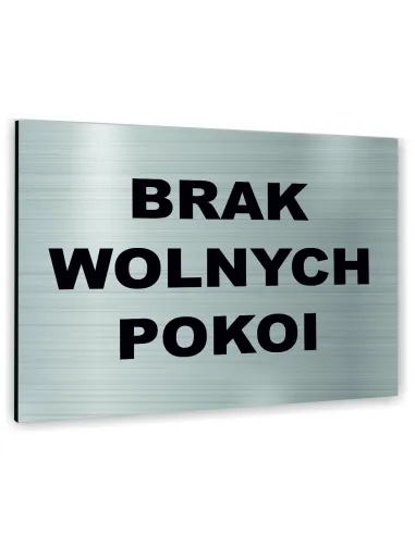 Znak Tablica Informacyjna Dibond – Brak Wolnych Pokoi