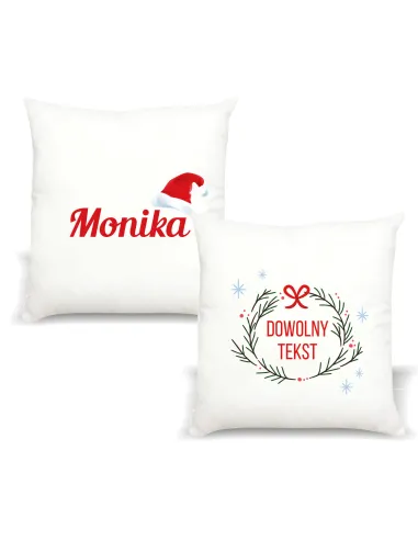 Poduszka z Imieniem Prezent Świąteczny Święta z Nadrukiem