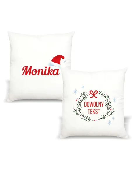 Poduszka z Imieniem Prezent Świąteczny Święta z Nadrukiem