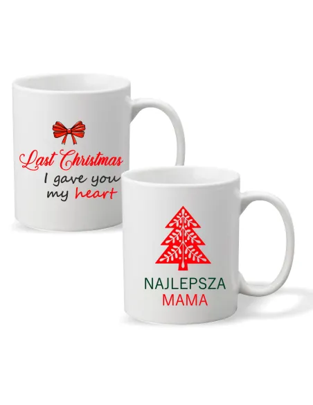 Kubek z Nadrukiem Prezent Last Christmas Personalizowany