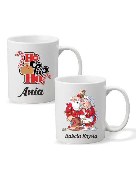 Kubek z Imieniem Prezent Świąteczny Ho Personalizowany