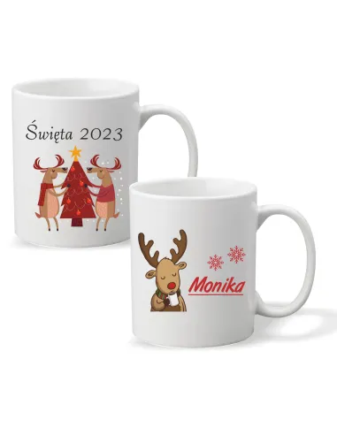 Kubek z Nadrukiem Prezent Świąteczny Święta Rok na Prezent