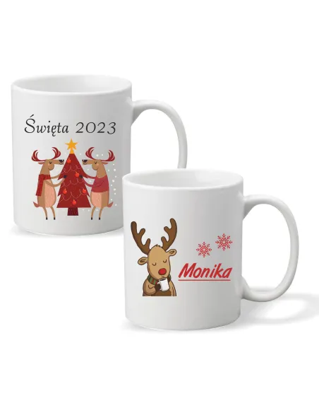 Kubek z Nadrukiem Prezent Świąteczny Święta Rok na Prezent