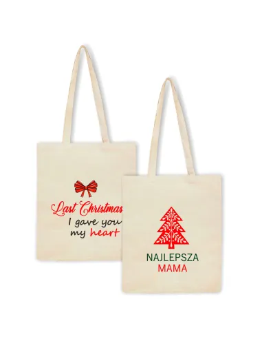 Eko Torba Nadrukiem Prezent Last Christmas Personalizowany