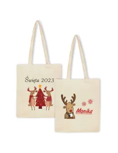 Eko Torba z Nadrukiem Prezent Święta Rok Personalizowany