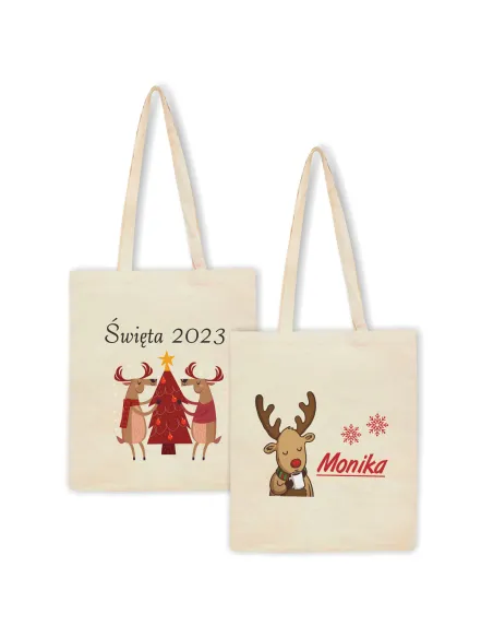 Eko Torba z Nadrukiem Prezent Święta Rok Personalizowany