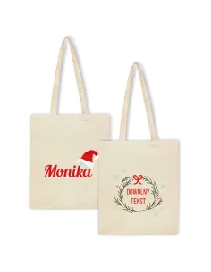 Eko Torba z Imieniem Prezent Święteczny Święta z Nadrukiem