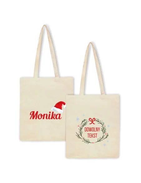 Eko Torba z Imieniem Prezent Święteczny Święta z Nadrukiem