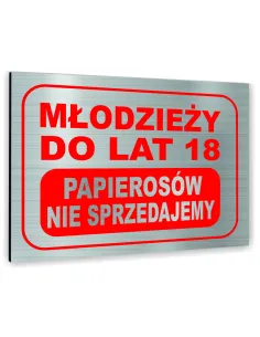 Znak Tablica Informacyjna Dibond Młodzieży Lat Papierosów