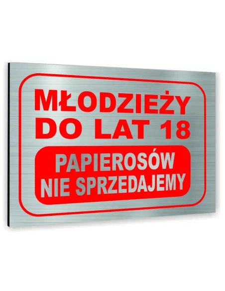 Znak Tablica Informacyjna Dibond Młodzieży Lat Papierosów