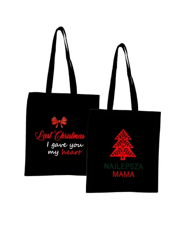 Eko Torba Nadrukiem Święta Last Christmas Personalizowany