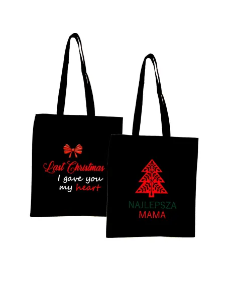 Eko Torba Nadrukiem Święta Last Christmas Personalizowany