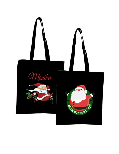 Eko Torba z Nadrukiem Prezent Święta Mikołaj Personalizowany