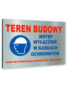 Znak Tablica Informacyjna Dibond – Teren Budowy Wstęp