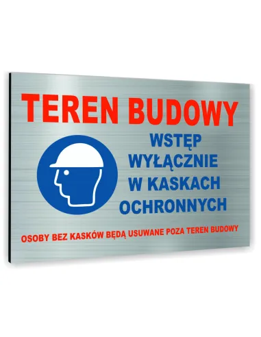 Znak Tablica Informacyjna Dibond – Teren Budowy Wstęp