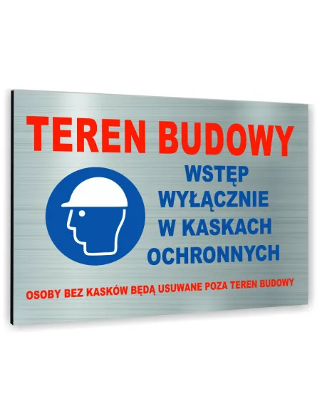 Znak Tablica Informacyjna Dibond – Teren Budowy Wstęp