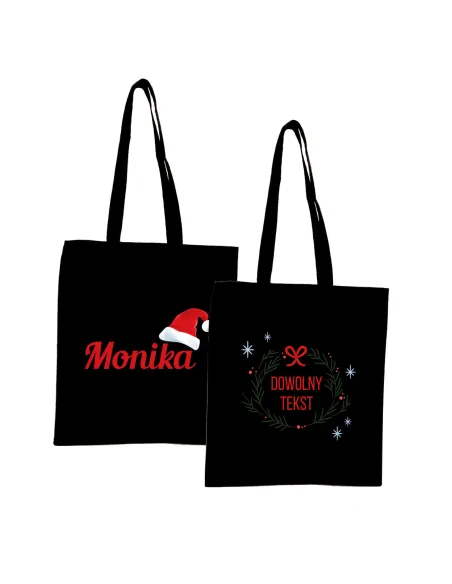 Eko Torba z Imieniem Prezent Świąteczny Święta z Nadrukiem