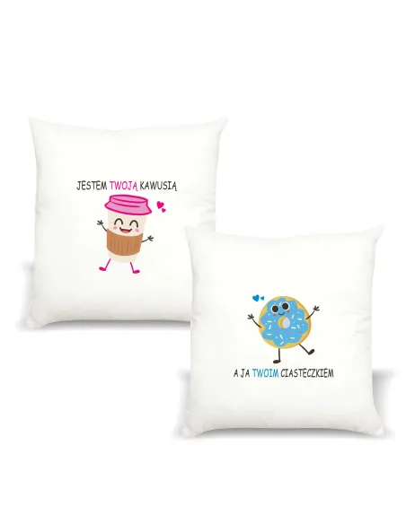 Poduszka z Nadrukiem Prezent Jestem Twoją Kawusią na Prezent