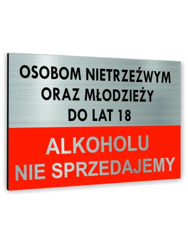 Znak Tablica Informacyjna Dibond – Osobom Nietrzeźwym