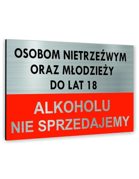 Znak Tablica Informacyjna Dibond – Osobom Nietrzeźwym