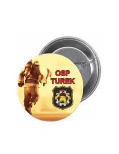 Przypinki Buttony OSP Miejscowość Znaczki Badziki Grafiką