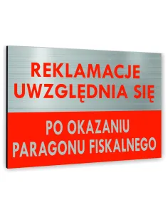 Znak Tablica Informacyjna Dibond – Reklamacje Uwzględnia