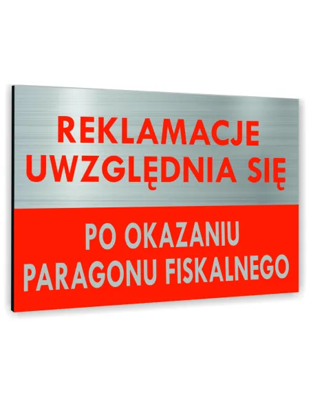 Znak Tablica Informacyjna Dibond – Reklamacje Uwzględnia