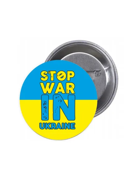 Przypinki Buttony Stop War Znaczki Badziki z Grafiką