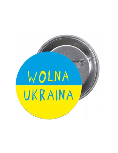 Przypinki Buttony Wolna Ukraina Znaczki Badziki Grafiką