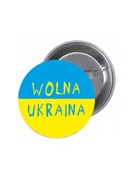 Przypinki Buttony Wolna Ukraina Znaczki Badziki Grafiką