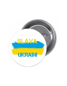 Przypinki Buttony Slava Ukraini Znaczki Badziki Grafiką