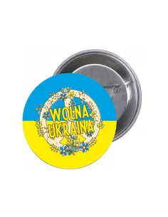 Przypinki Buttony – Wolna Ukraina Znaczki Badziki Grafiką