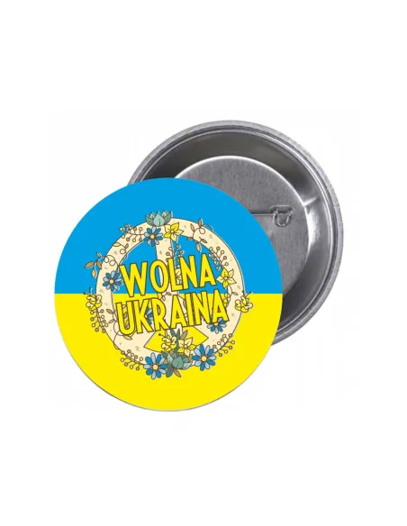 Przypinki Buttony – Wolna Ukraina Znaczki Badziki Grafiką