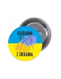 Przypinki Buttony Solidarni z Ukrainą Znaczki Badziki