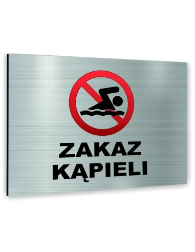 Znak Tablica Informacyjna Dibond – Zakaz Kąpieli Reklamowy